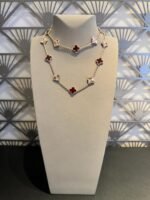 CLOVER 20 MOTIFS LASER CARNELIAN NECKLACE - Image 5