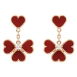 SWEET CLOVER CARNELIAN EARRINGS - Image 2
