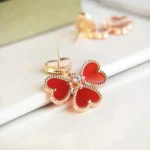 SWEET CLOVER CARNELIAN EARRINGS - Image 5