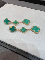 CLOVER MALACHITE 3 MOTIFS GOLD - Image 4