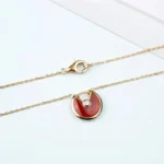 AMULETTE GOLD CARNELIAN ONYX NECKLACE - Image 2