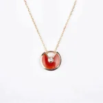 AMULETTE GOLD CARNELIAN ONYX NECKLACE - Image 4
