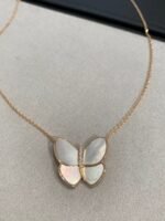 BUTTERFLY GOLD MOP DIAMOND NECKLACE - Image 4