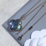 CLOVER 25MM GOLD DARK MOP BIG CLOVER NECKLACE - Image 3