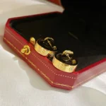 LOVE EARRINGS 5.7MM 2 DIAMONDS - Image 3