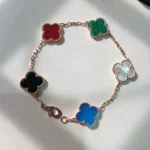 CLOVER 5 MOTIFS MULTICOLOR BRACELET - Image 4