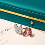 TWIN BUTTERFLY DIAMOND RING - Image 8