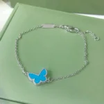 BUTTERFLY TURQUOISE BUTTERFLY BRACELET SILVER - Image 3