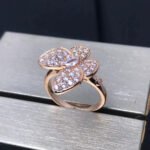 BUTTERFLY PINK GOLD DIAMOND RING - Image 4