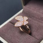 BUTTERFLY PINK GOLD DIAMOND RING - Image 3