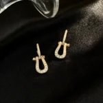 FORCE 10 FULL DIAMOND DROP EARRINGS MEDIUM MODEL - Image 3