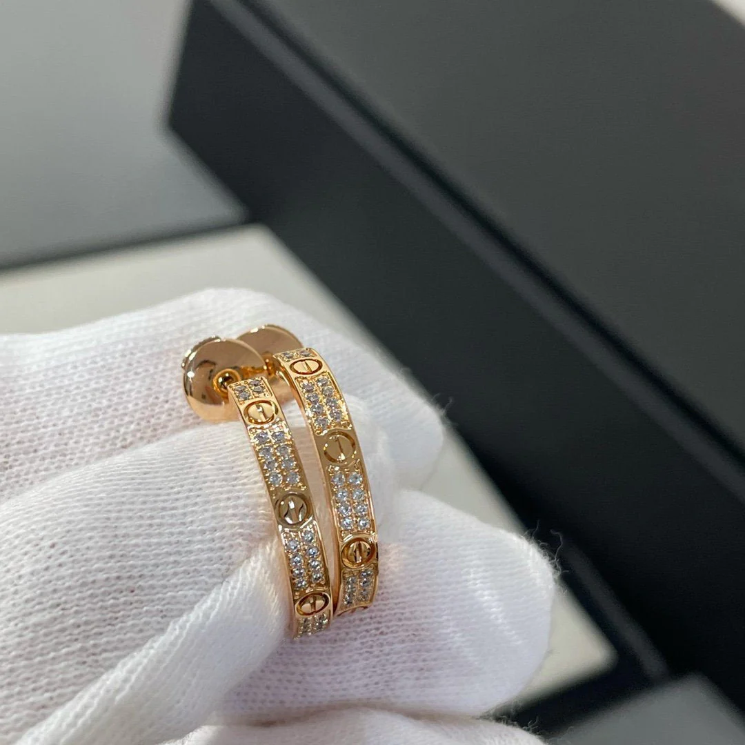 13338222023968908_bfa2aba4-dfd4-4c6e-999f-f2545af0632f LOVE DIAMOND PINK GOLD HOOP EARRINGS - Image 1