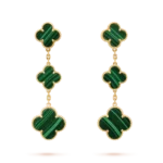 CLOVER MALACHITE 3 MOTIFS GOLD