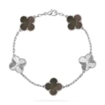 CLOVER 5 MOTIF GRAY MOP BRACELET COLLECTION - Image 2