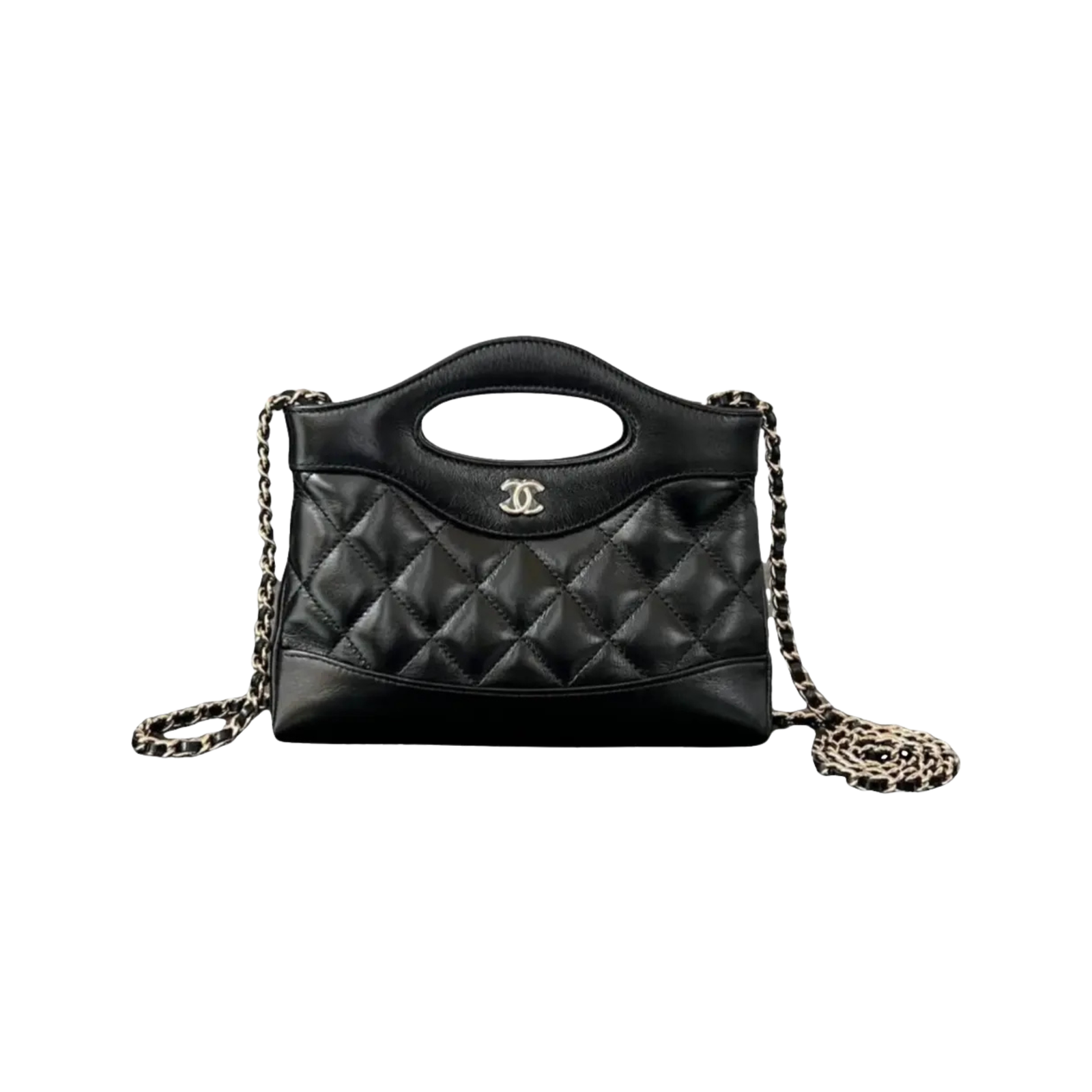 1_f00d0fe8-29e0-45bc-8382-bf55d0e52af3 Chan.el | 31 Black LambSkin Bag - Image 1