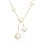 CLOVER MOTHER OF PEARL NECKLACE 6 MOTIF - Image 2