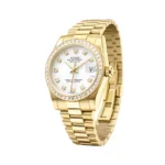 Aud.emars Piguet Watch | Royal Oak Yellow Gold White Diamond Dial - Image 2