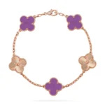 CLOVER 5 MOTIF LIGHT PURPLE BRACELET COLLECTION - Image 5