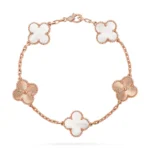 CLOVER WHITE PEARL MOP 5 MOTIF BRACELET COLLECTION - Image 4