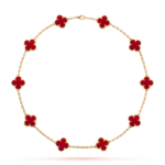 CLOVER 10 MOTIFS CARNELIAN NECKLACE - Image 3