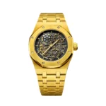 Aud.emars Piguet Watch | Royal Oak Black Two-Tone Dial Steel & Yellow Gold