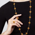 CLOVER 20 MOTIFS TIGER EYE ROSE GOLD - Image 3