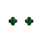 CLOVER MINI 9.5MM MALACHITE EARRINGS - Image 2