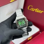 Car.tier Watch | Santos de Car.tier Large Green Dial Stainless Steel - Image 3