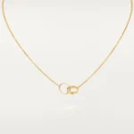 LOVE NECKLACE DOUBLE RING GOLD