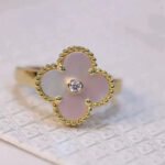 CLOVER PINK MOP RING GOLD DIAMOND - Image 5