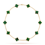 CLOVER 10 MOTIFS MALACHITE NECKLACE - Image 2