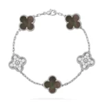 CLOVER 5 MOTIF GRAY MOP BRACELET COLLECTION - Image 4