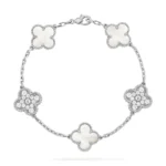 CLOVER WHITE PEARL MOP 5 MOTIF BRACELET COLLECTION - Image 2