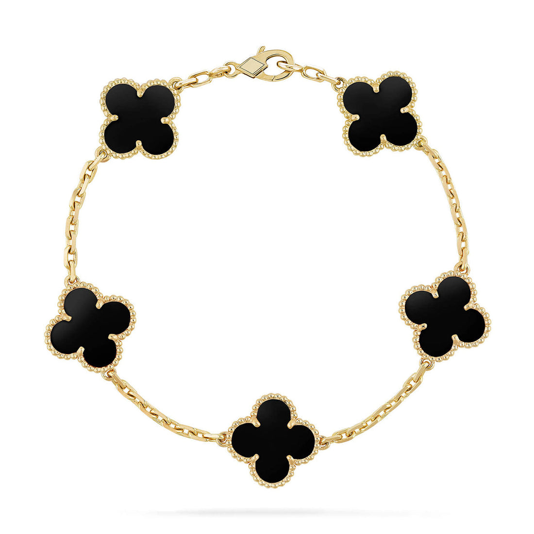 94f993012a0d89f64139ae94d2dfa548 (7) CLOVER 5 MOTIF ONYXS BRACELET COLLECTION - Image 1