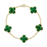 CLOVER 5 MOTIF MALACHITE BRACELET COLLECTION