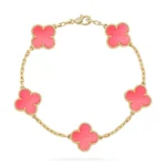 CLOVER 5 MOTIFS PINK MOP BRACELET COLLECTION