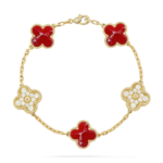 CLOVER 5 MOTIF RED PATTERN BRACELET COLLECTION - Image 6
