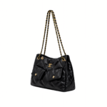 Chan.el Bag | 25 Small Hobo Bag Suede Black - Image 3