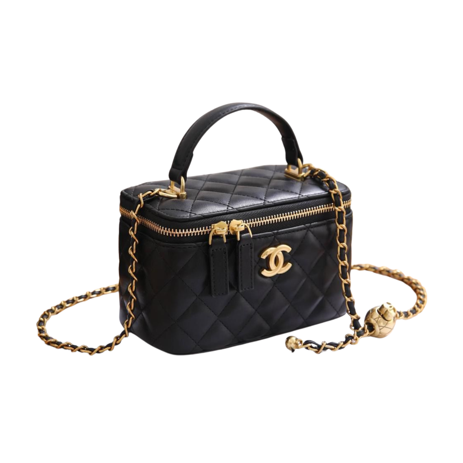 Chanel-Bag-Small-Vanity-Case-Chain-Black-1 Chan.el | Small Vanity Case Chain Black - Image 1