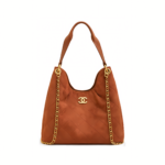 Chan.el Bag | City Zip Tote In Signature Canvas Mahogany Brown