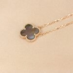 CLOVER 15MM GRAY MOTHER OF PEARL NECKLACE - Image 5