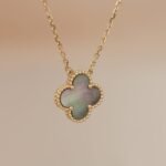 CLOVER 15MM GRAY MOTHER OF PEARL NECKLACE - Image 3