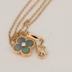 CLOVER 15MM DIAMOND AND MOTHER-OF-GREY NECKLACE - Image 2