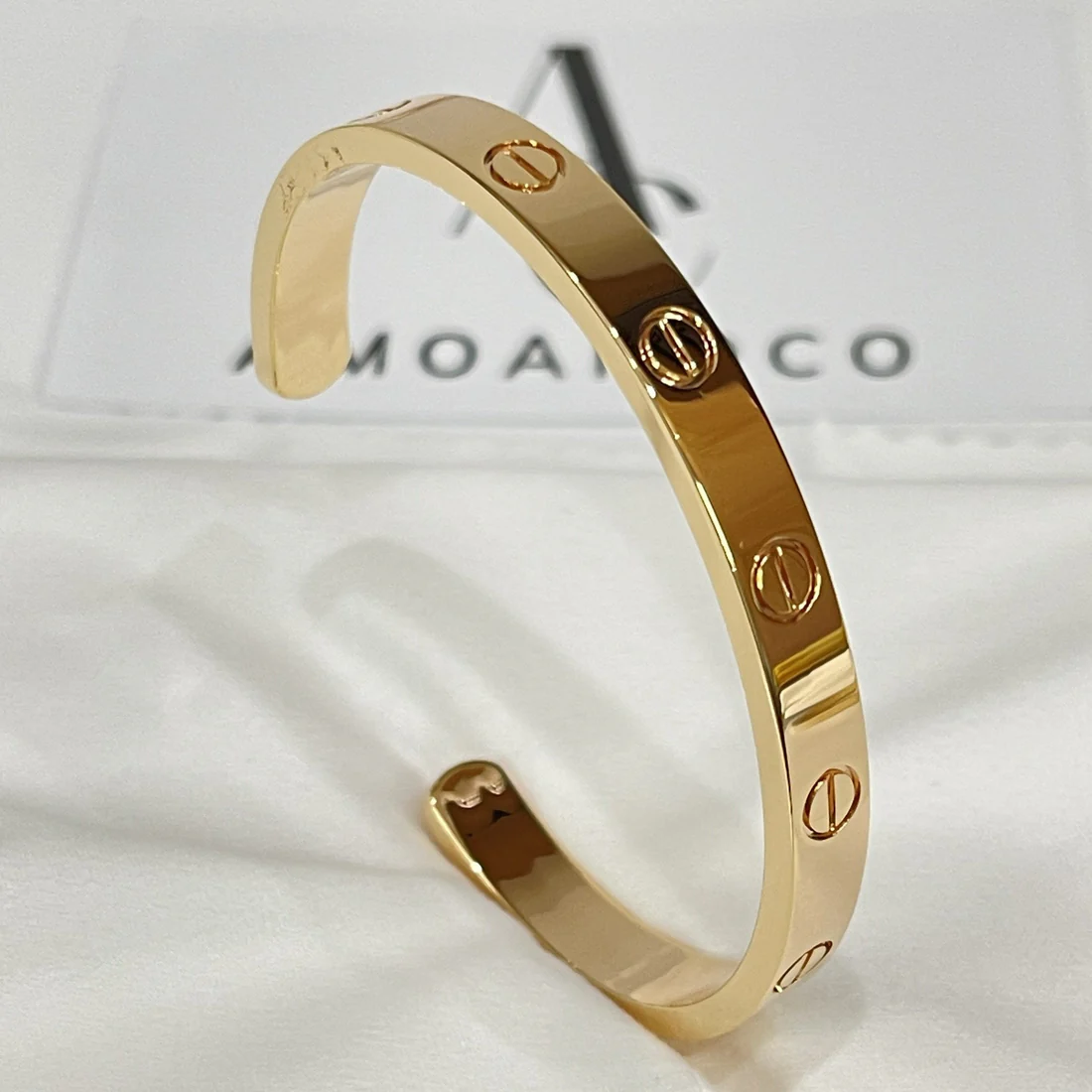 IMG_2350_b6ac2e67-1a56-4e4a-9ef7-d070c0a8c8fb LOVE BRACELET 6.1MM OPEN CUFF - Image 1