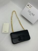 Cel.ine Bag | Cuir Triomphe Chain Shoulder Black - Image 4