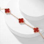 CLOVER 10 MOTIFS CARNELIAN NECKLACE - Image 6