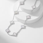 CLOVER 10 MOTIFS WHITE MOTHER OF PEARL NECKLACE - Image 4