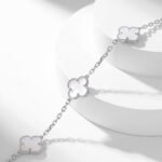 CLOVER 10 MOTIFS WHITE MOTHER OF PEARL NECKLACE - Image 7
