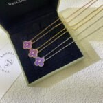 CLOVER 15MM DIAMOND PURPLE VIOLET NECKLACE - Image 6