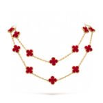 CLOVER 20 MOTIFS CARNELIAN NECKLACE - Image 2